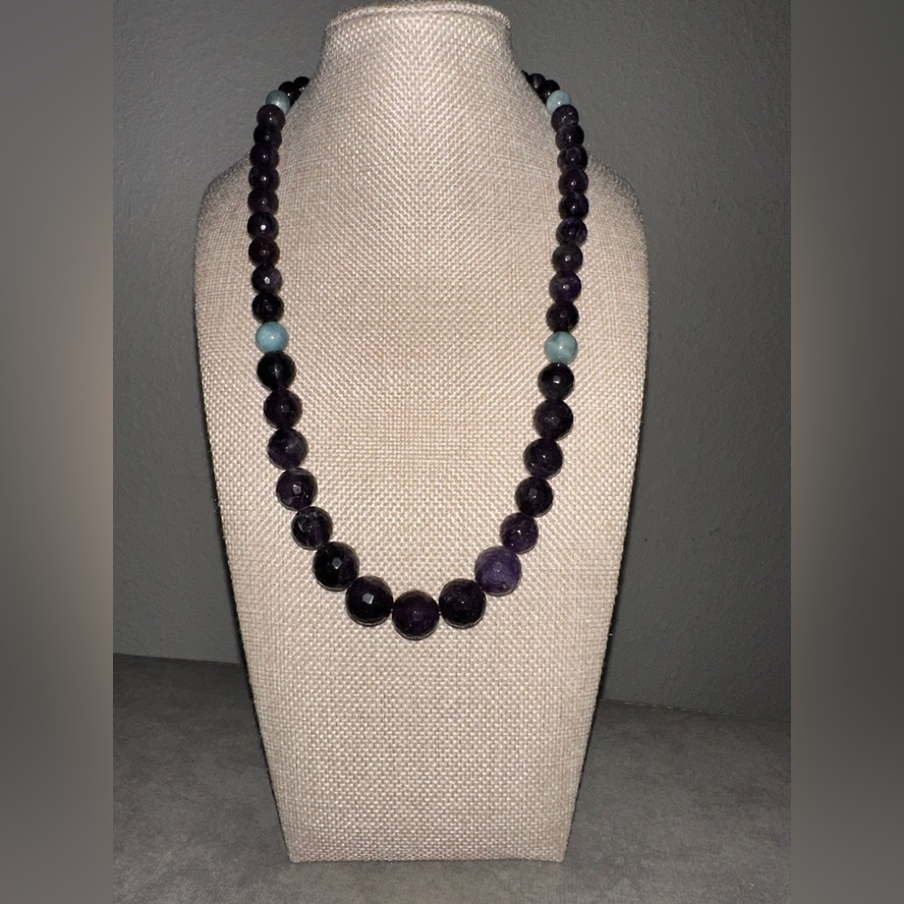 Amethyst & Turquoise bead necklace by Jay King